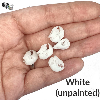 Miniature Parrot Skulls (Scarlet Macaw) - 1:12 Scale dollhouse and diorama miniatures