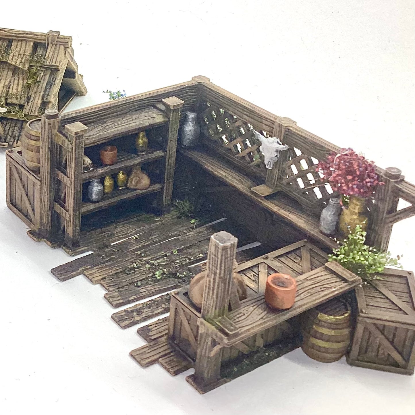 28mm Miniature Building - Market Stall fully painted and complete (3dp4u)