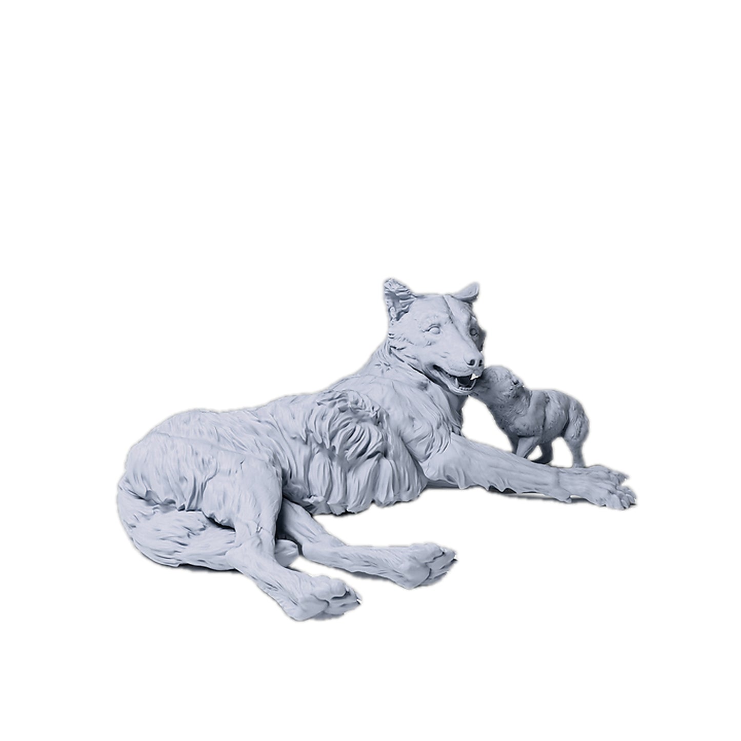 Mongolian Wolf and Pup | Animal Den Miniatures