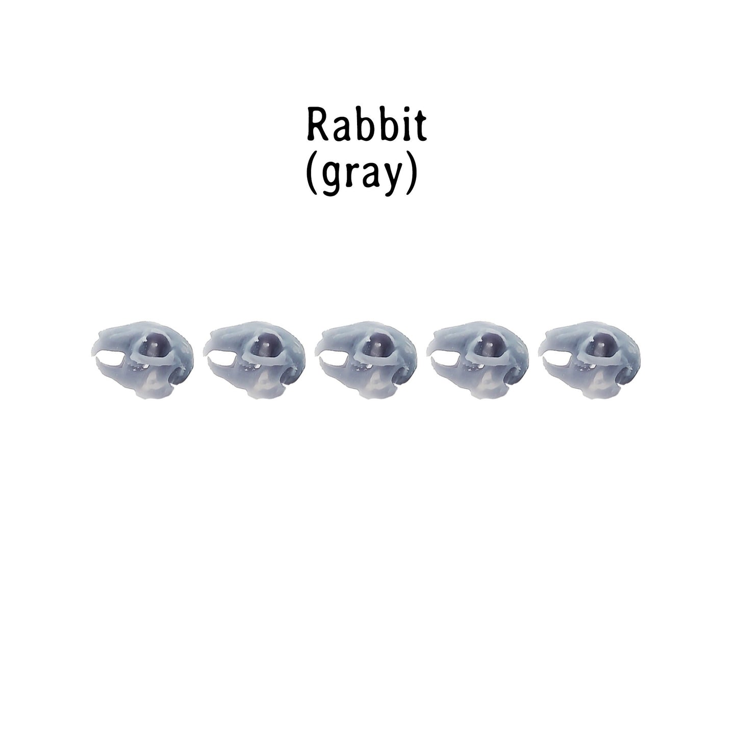 Rabbit Skull Replica - 1:6 Scale bunny Skull 3d printed hand painted faux tiny skull replica, dollhouse, dioramas, art supply (5 skulls)