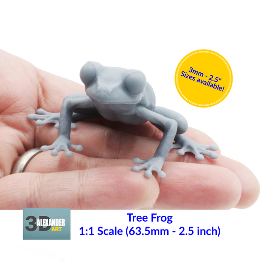 Tree Frog - 1:1 Scale miniature Red Eye Tree frog figurine by Alexander Kuzmenko