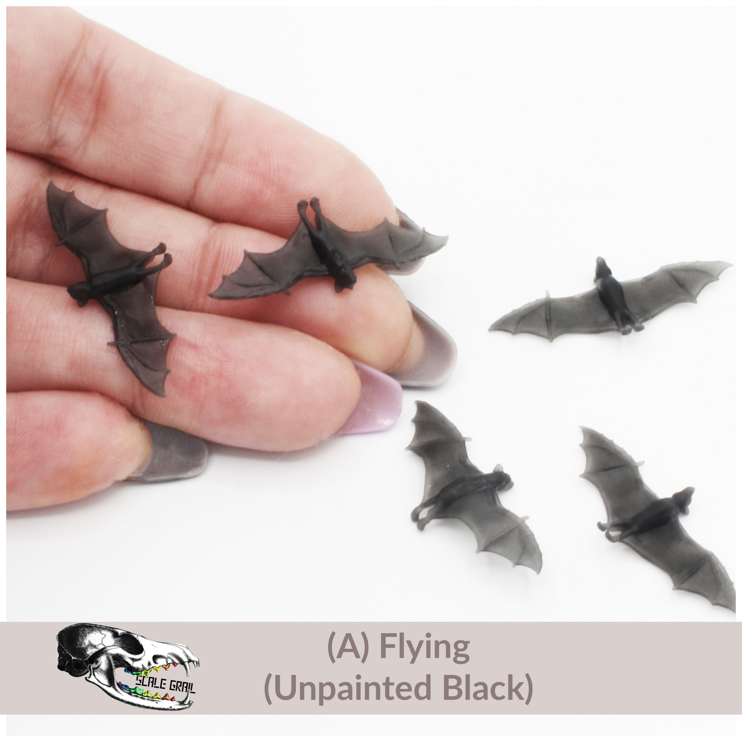 Miniature Bats - 1:24 Scale Bats for dollhouse diorama small animal art and craft supply (5 bats)