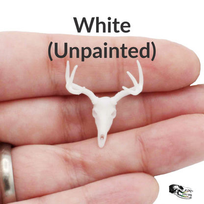 White Tailed Deer Skull - 1:24 Scale replica dollhouse diorama miniature collectible curiosities (1 skull)