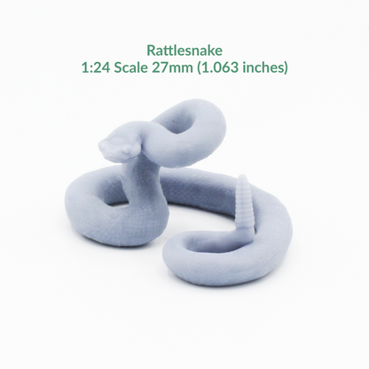 Ho Scale Rattlesnake Miniature Rattlesnake - 1:24 Scale Snake f | The Scale Grail