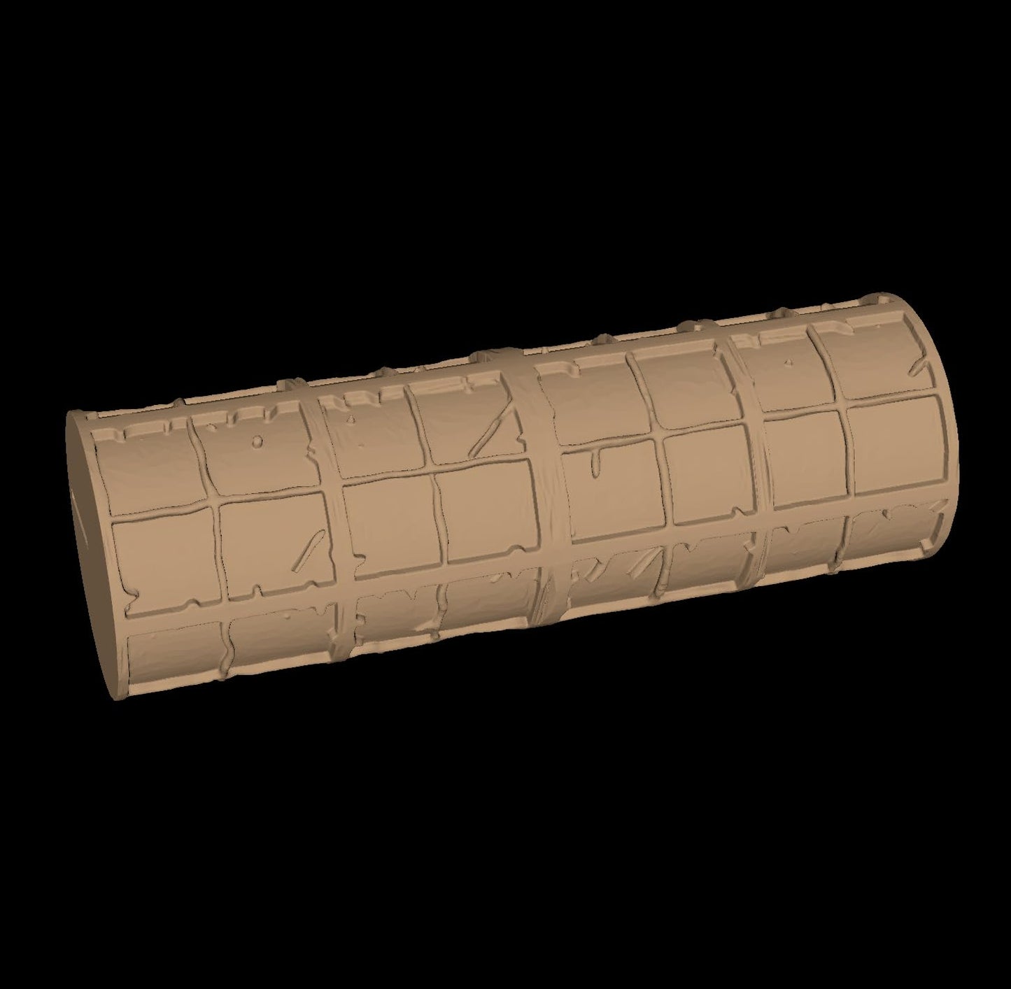 Cobblestone Texture Roller, 4 Inches Tall, Clay texture roller Seamless Design art craft diorama STL Loot Factory