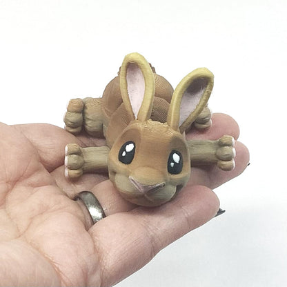 Fidget bunny rabbit toy 3d Printed Articulated Toy Easter basket stuffers, Stress Relief Desk Toy for Kids Adults MatMire Makes