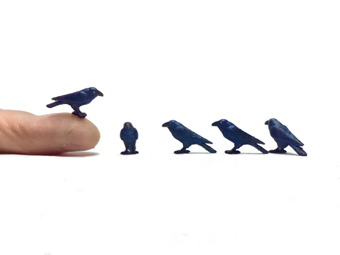 Miniature Raven - 1:24 scale (set of 5)