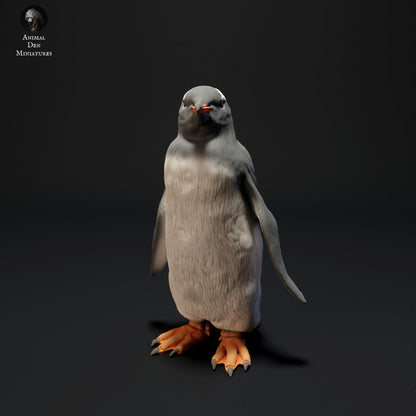 Gentoo Penguin - 1:24 Scale miniature bird for arctic diorama by Animal Den Miniatures (2 birds)