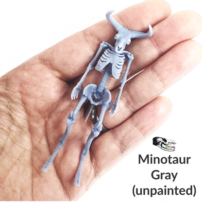 Minotaur Skeleton - 1:24 scale miniature for horror diorama, dollhouse, tabletop arts and crafts, replica curiosities oddities (1 skeleton)
