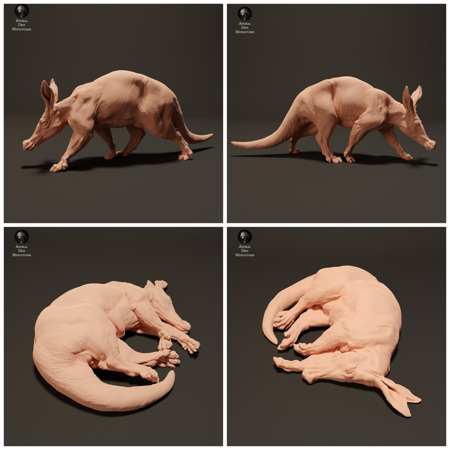 Aardvark miniatures - 1:24 scale dollhouse and diorama animal art craft supplies by Animal Den Miniatures