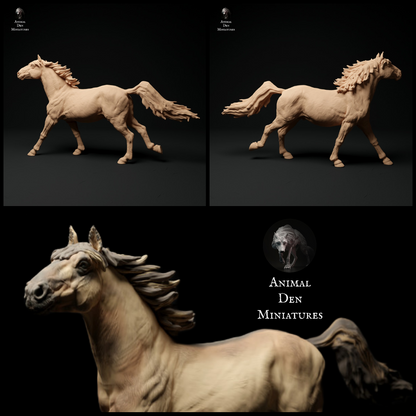 Konik Horse Miniature 1:48 scale, Animal Den Miniatures