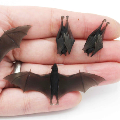 Miniature Bat - 1:12 Scale Bats for dollhouse diorama small animal art and craft supply (2 bats)