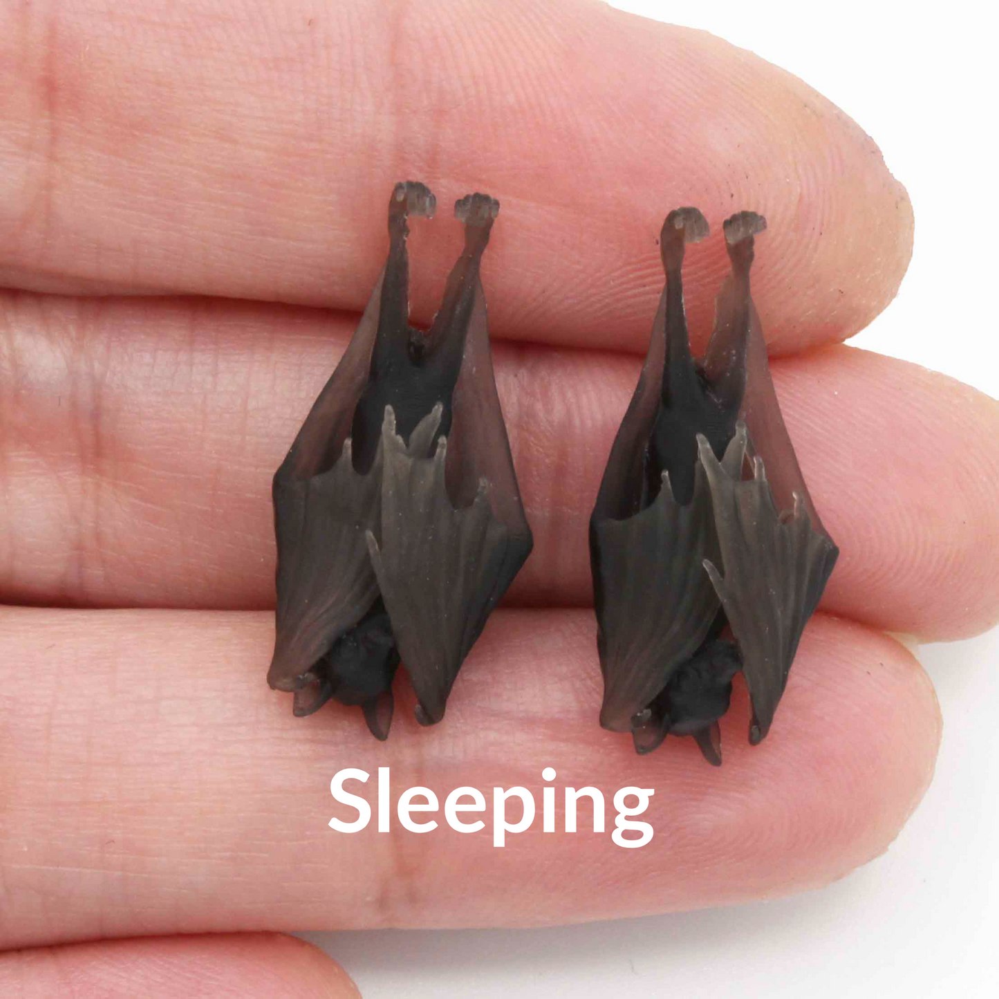 Miniature Bat - 1:12 Scale Bats for dollhouse diorama small animal art and craft supply (2 bats)