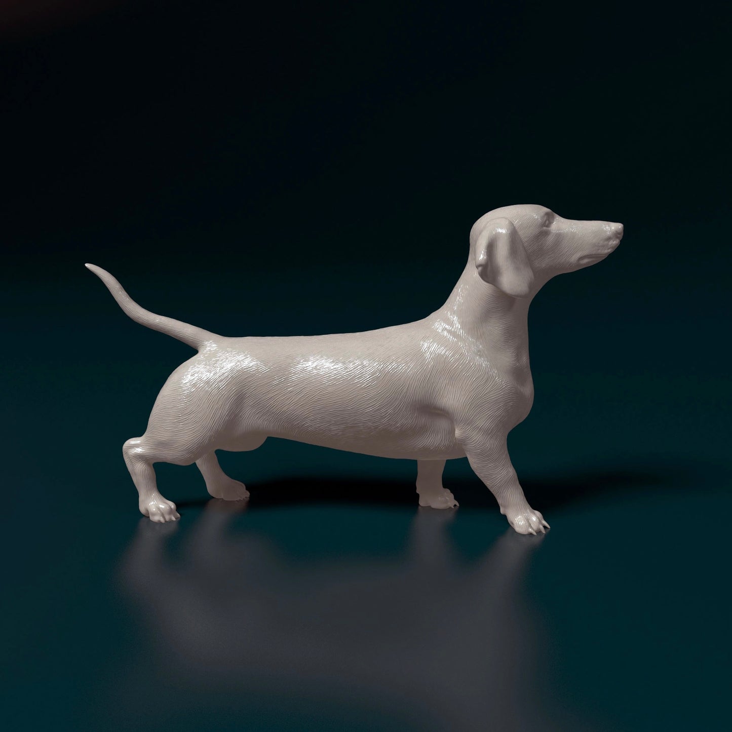 Dachshund - 1:12 Scale miniature dog for dollhouse, diorama by Stereocat (1 dog)