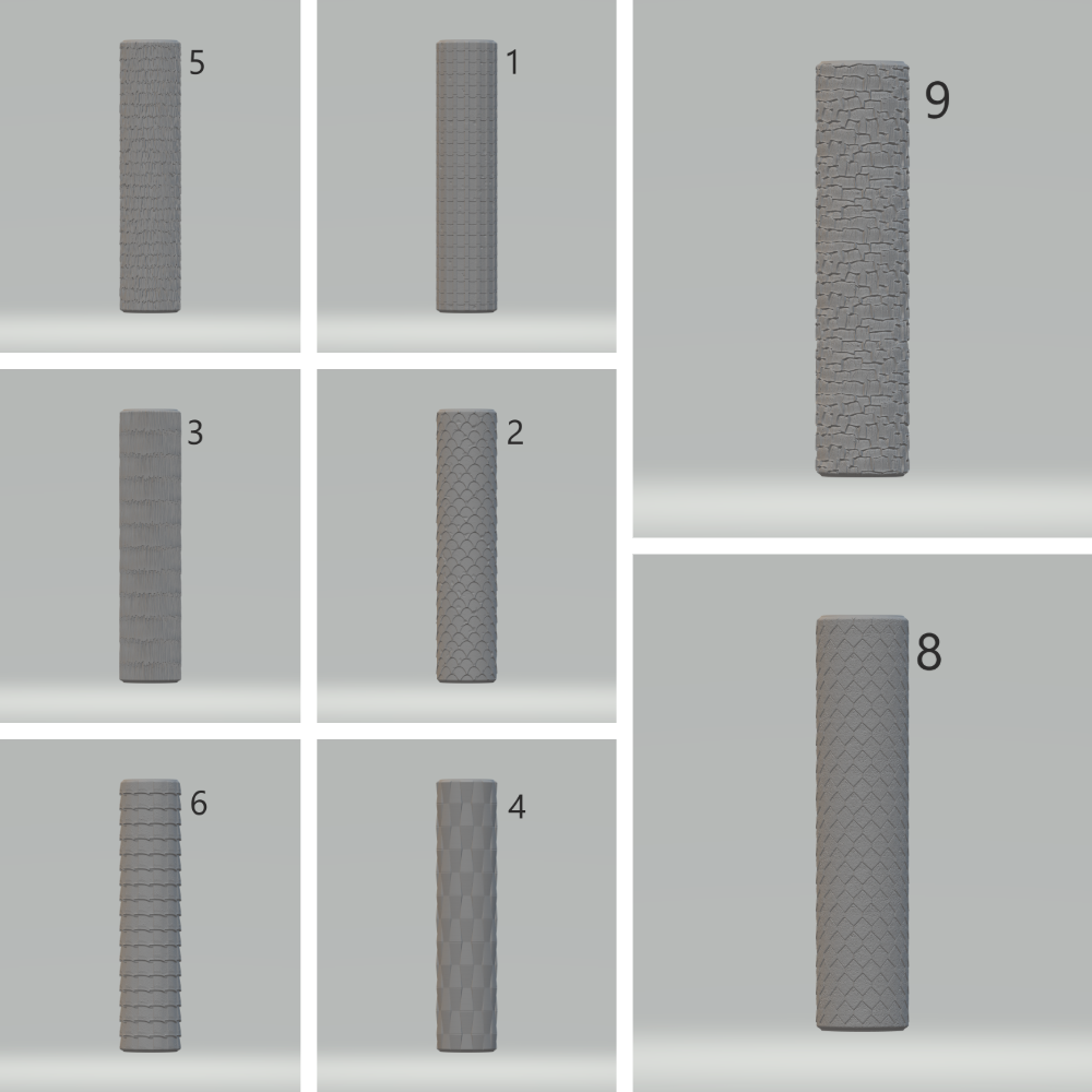 DnD Terrain Texture Rollers: Roofs and Coverings - Clay tools by 3Demon