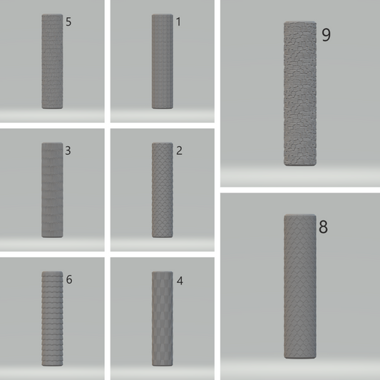 DnD Terrain Texture Rollers: Roofs and Coverings - Clay tools by 3Demon