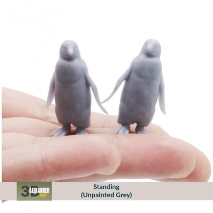 Gentoo Penguin - 1:24 Scale miniature bird for arctic diorama by Animal Den Miniatures (2 birds)