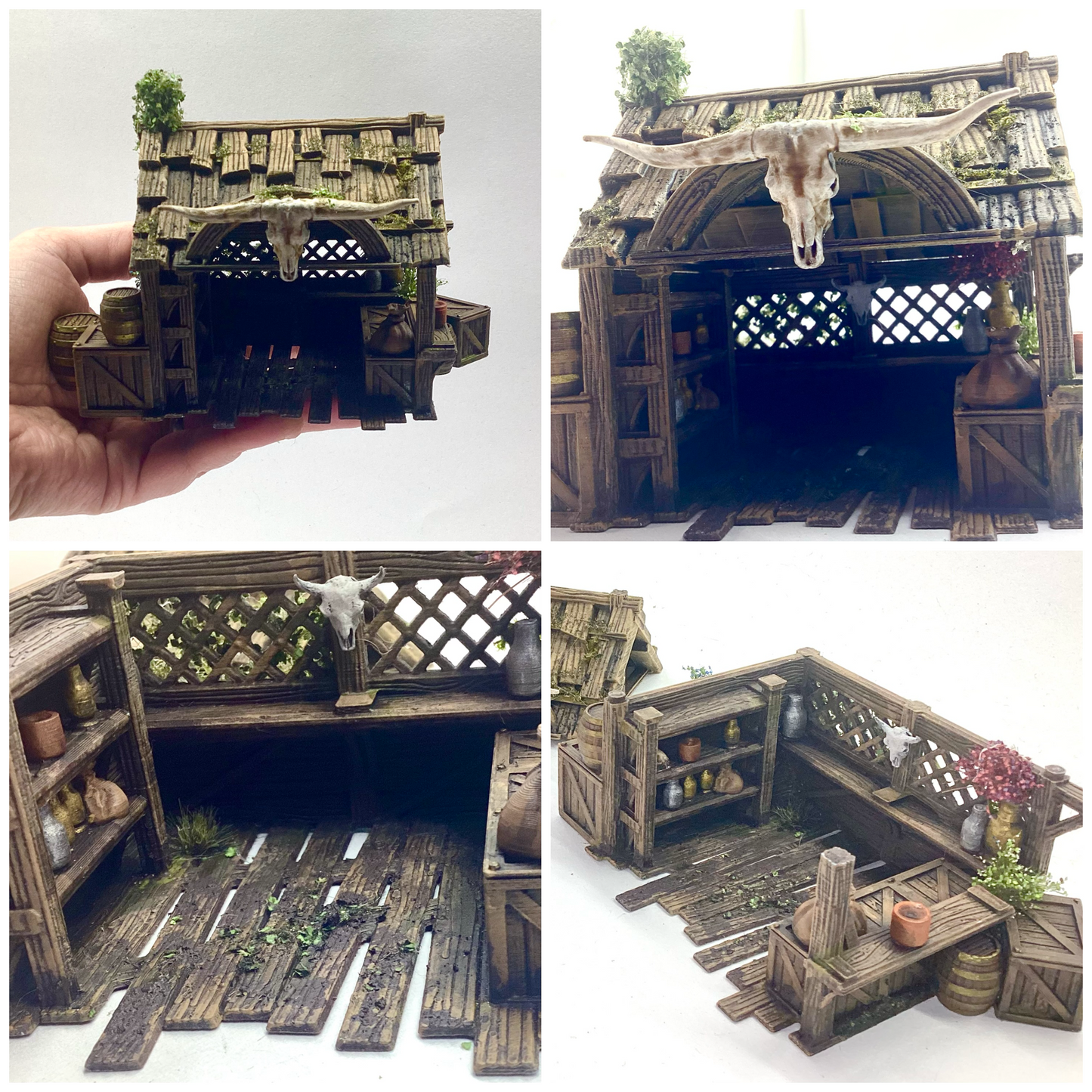 28mm Miniature Building - Market Stall fully painted and complete (3dp4u)