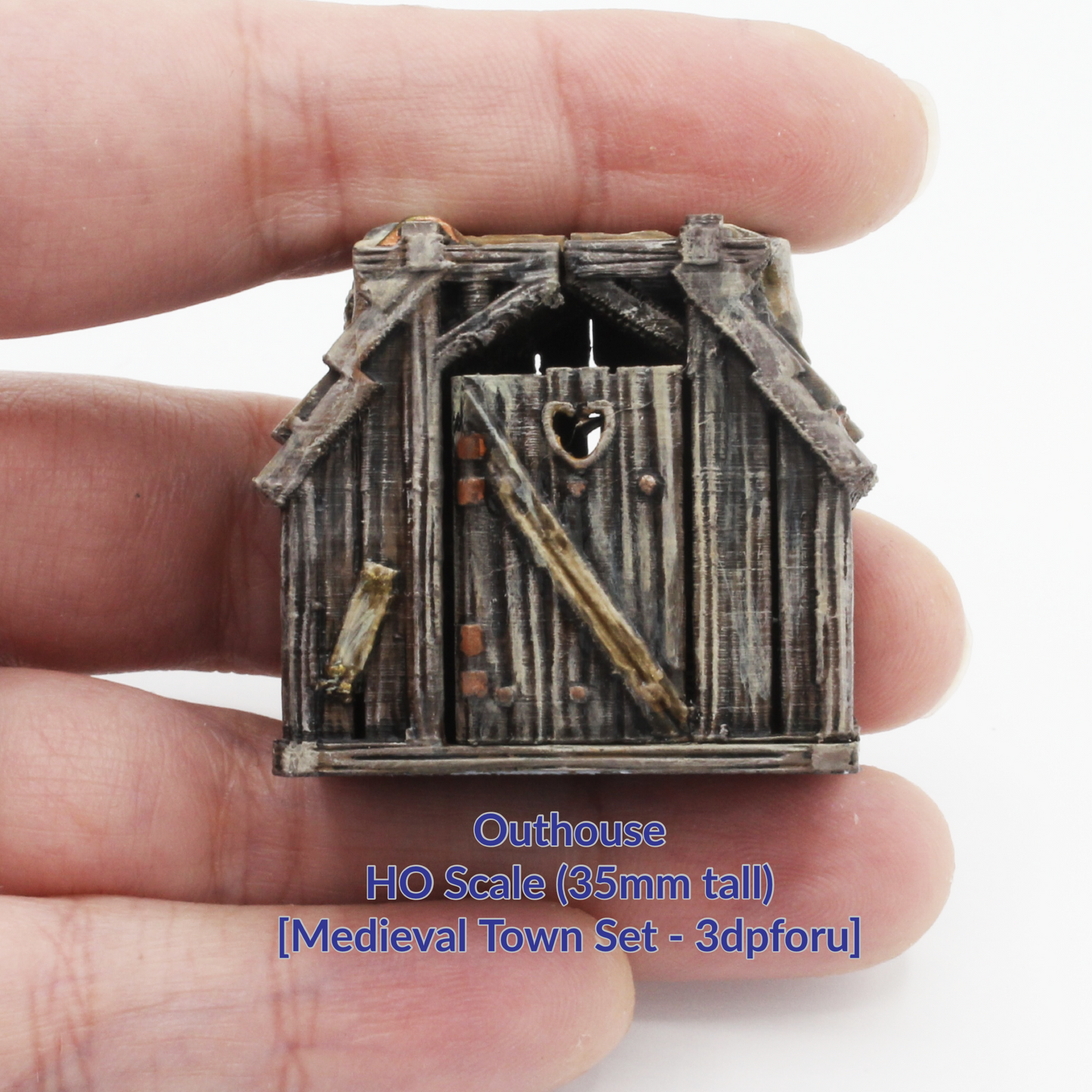 Outhouse - HO 1:87 scale miniature building scenery 3dpforu Medieval Town Set 10 (1 building)