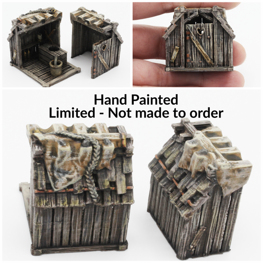 Outhouse - HO 1:87 scale miniature building scenery 3dpforu Medieval Town Set 10 (1 building)