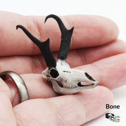 Pronghorn Skull Miniature - 1:12 Scale diorama dollhouse decor art craft supplies (1 skull)