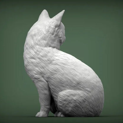 Cat Looking Back - 1:12 Scale Miniature for dollhouse and diorama by Alexander Kuzmenko (1 figurine)