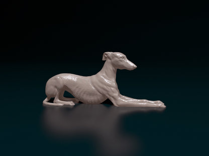 Greyhound - 1:24 Scale miniature dog for dollhouse, diorama by Stereocat (1 dog)