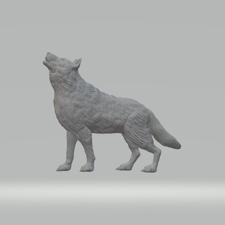 Sicilian Wolf - Canis lupus cristaldii - Scale miniature for diorama by Limelight Miniatures