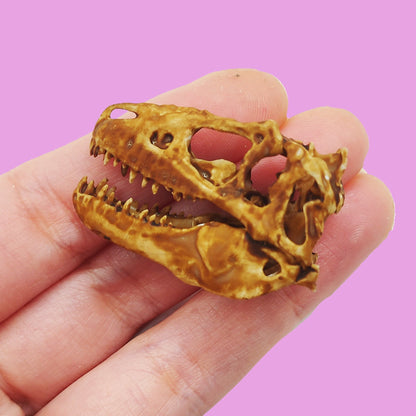 T-Rex (young) Cranium Dinosaur Skull Replica - 1:24 Scale for diorama, miniature horror scenes,  dollhouse, curio cabinet