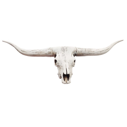 Texas Longhorn Steer Skull Replica 1:12 Scale miniature dollhouse and diorama decoration, custom doll costume art and craft supply (1 skull)