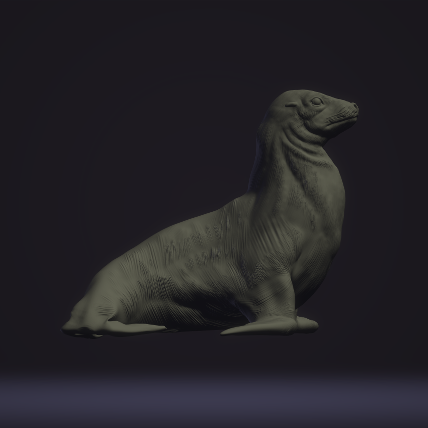 Japanese Sea Lion - Zalophus japonicus - Scale miniature for diorama by Limelight Miniatures