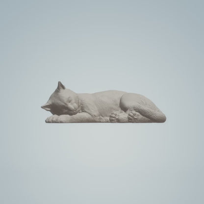 Cat Sleeping variant - 1:12 Scale Miniature for dollhouse and diorama by Alexander Kuzmenko (1 figurine)