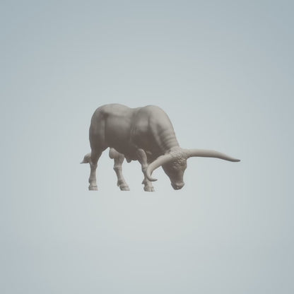 Texas Longhorn Grazing | Alexander3DArt