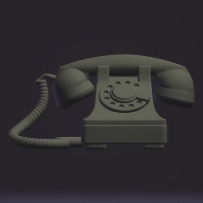 Rotary Phone - 1:24 Scale Retro Accessories for dollhouse and diorama 3d model by The Scale Grail (1 phone)