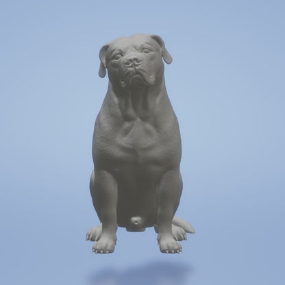 American Bulldog - 1:18 Scale miniature dog for dollhouse, diorama by Stereocat (1 dog)