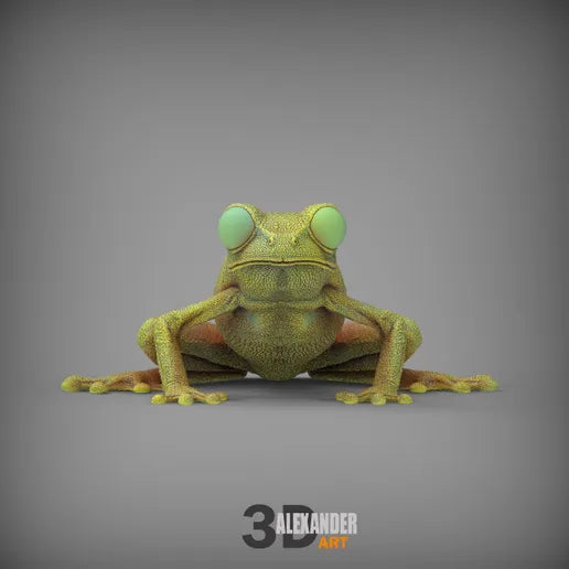 Tree Frog - 1:1 Scale miniature Red Eye Tree frog figurine by Alexander Kuzmenko