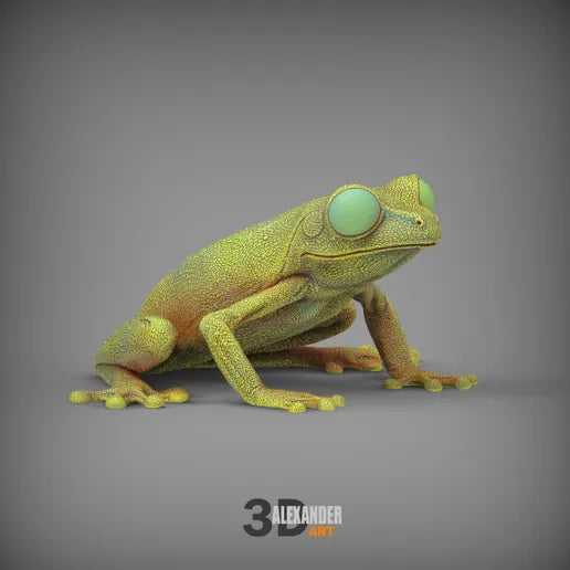 Tree Frog - 1:1 Scale miniature Red Eye Tree frog figurine by Alexander Kuzmenko