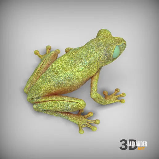 Tree Frog - 1:1 Scale miniature Red Eye Tree frog figurine by Alexander Kuzmenko