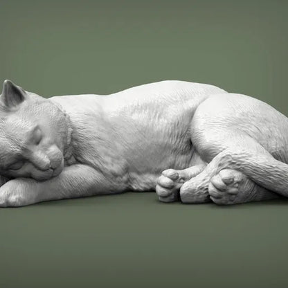 Cat Sleeping variant - 1:12 Scale Miniature for dollhouse and diorama by Alexander Kuzmenko (1 figurine)