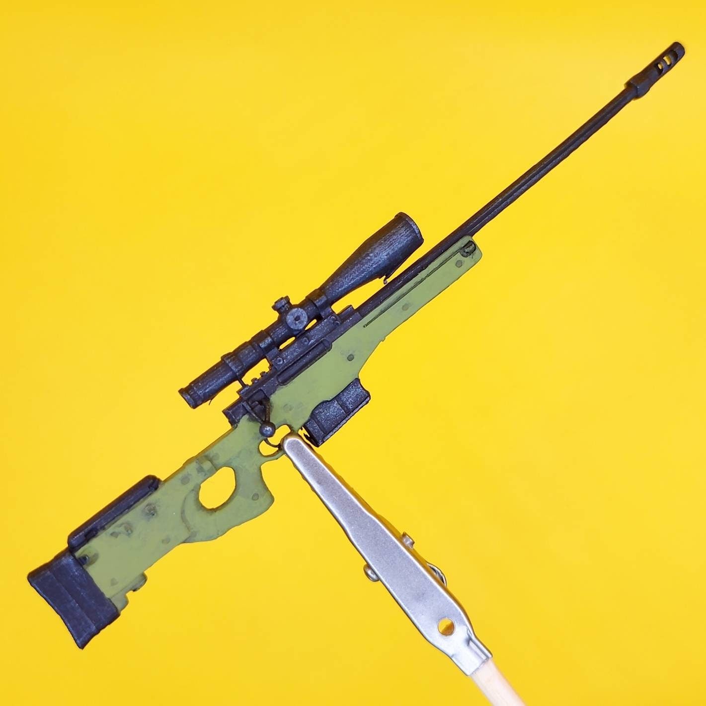AWP / AWM Sniper Rifle in 6 inch 1:12 scale Action Figure Accessory, Realistic Miniature Gun,
