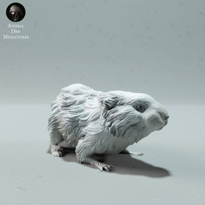 Animal Den Miniatures - Arctic Lemming - 1:6 scale miniature animal sized for snow diorama, winter dollhouse, small hand painted scaled 3d printed tabletop mini