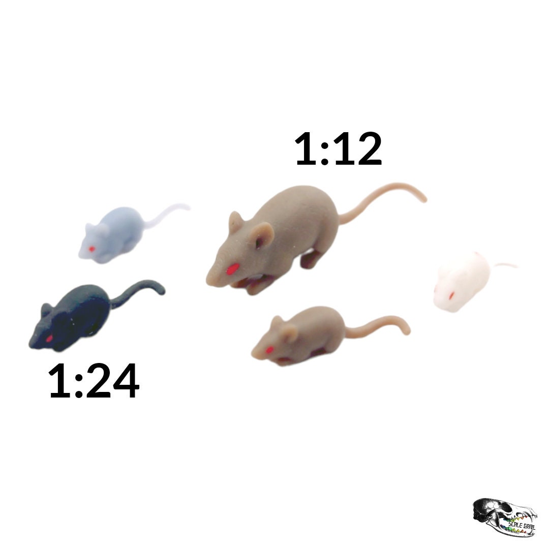 Miniature Rats - 1:24 scale (Set of 5) - The Scale Grail