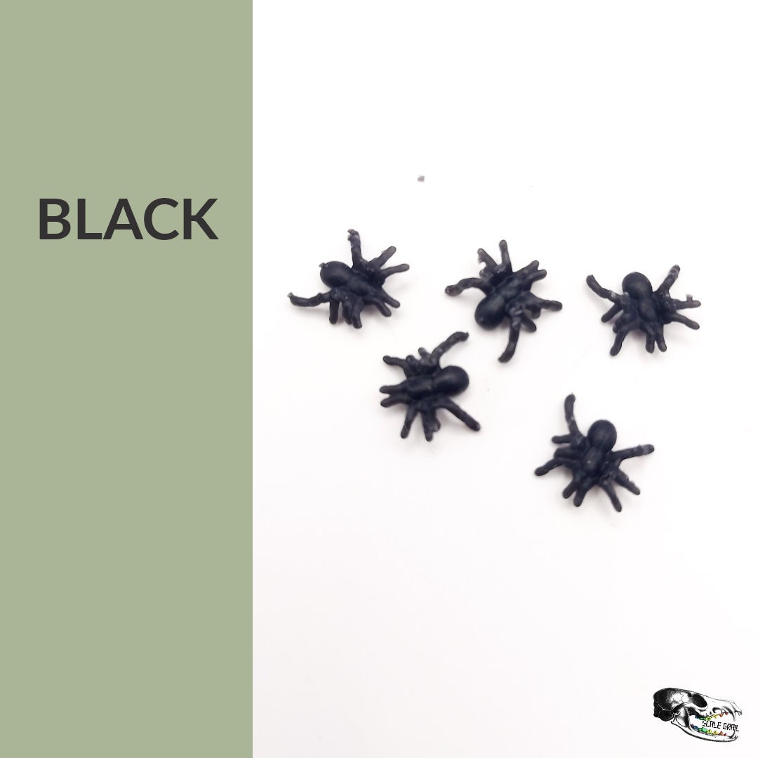 Miniature Spiders - 1:12 scale (Set of 5) - The Scale Grail
