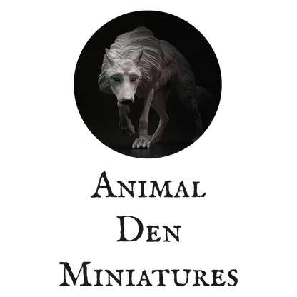 Animal Den Miniatures - Arctic Fox - 1:12 scale miniature animal sized for snow diorama, winter dollhouse, small hand painted scaled 3d printed tabletop mini